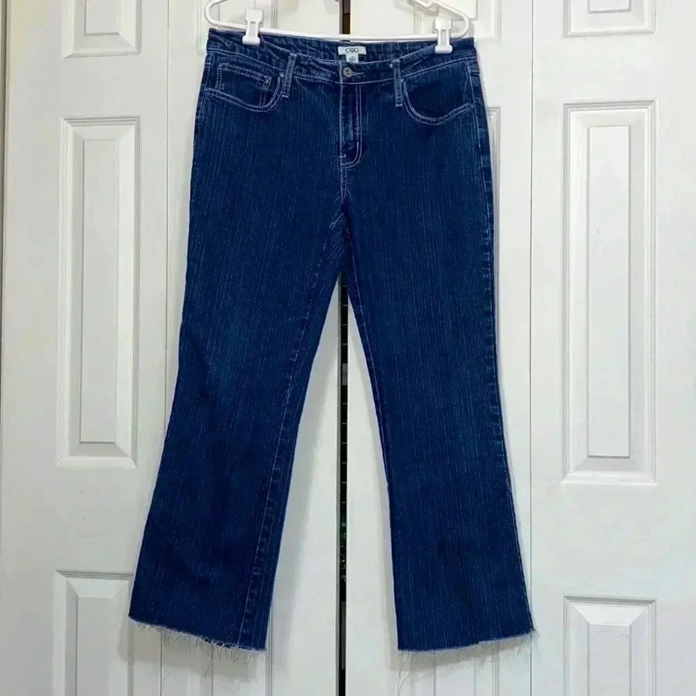 Cato denim jean silver stitching pants